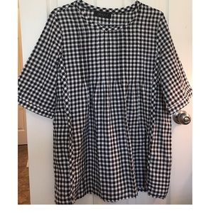 Black and White Checkered Tunic